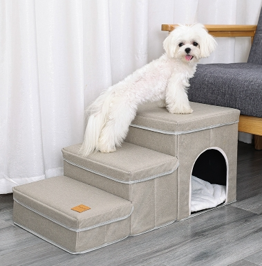 Gentle Pet Stairs for Safe Couch and Bed Climbing