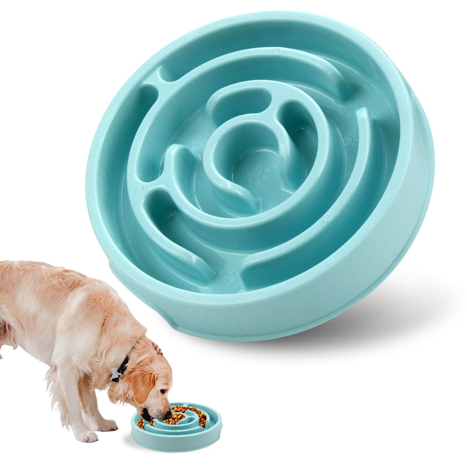 Slow Feeder Dog Bowl to Reduce Gulping and Bloating