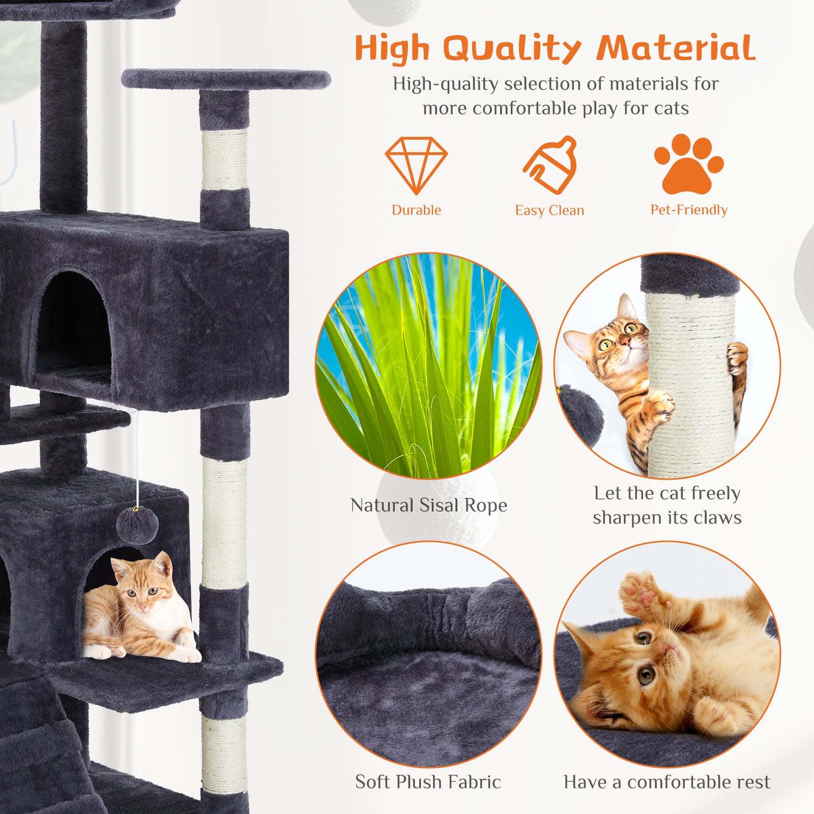 Elegant Cat Tower for Play, Rest, and Climbing