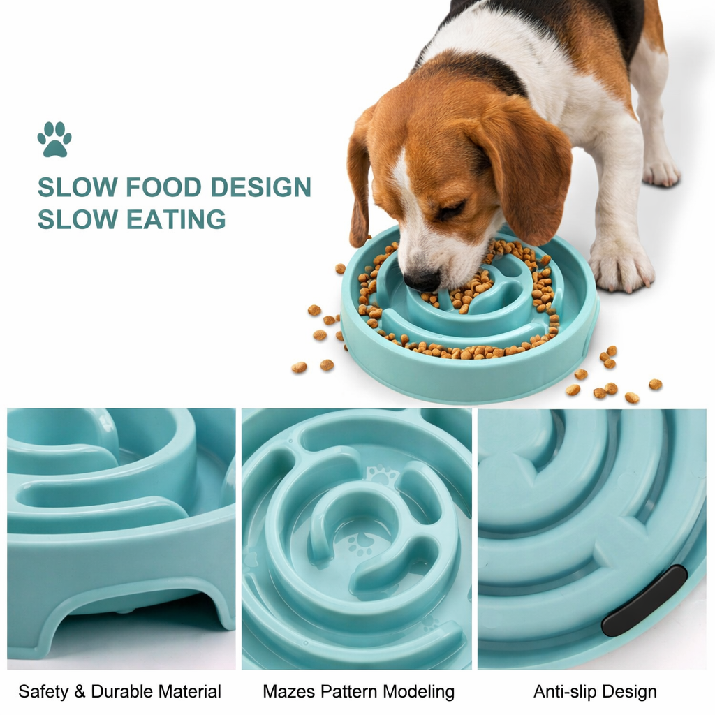 Slow Feeder Dog Bowl to Reduce Gulping and Bloating