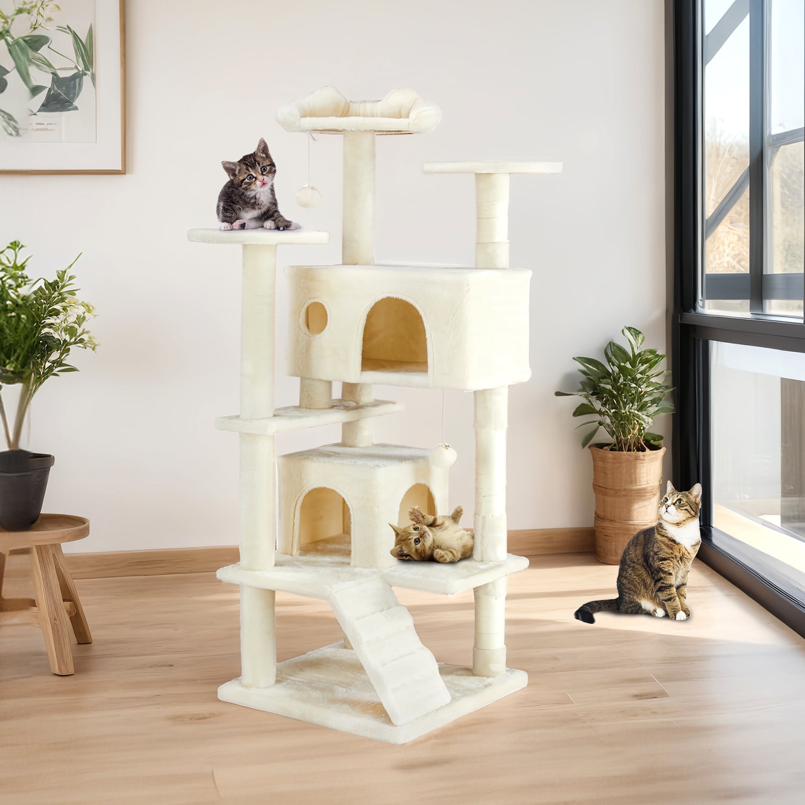 Elegant Cat Tower for Play, Rest, and Climbing