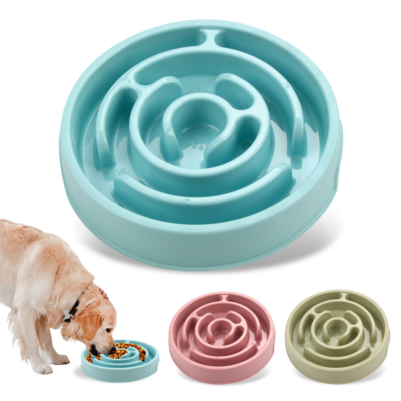 Slow Feeder Dog Bowl to Reduce Gulping and Bloating
